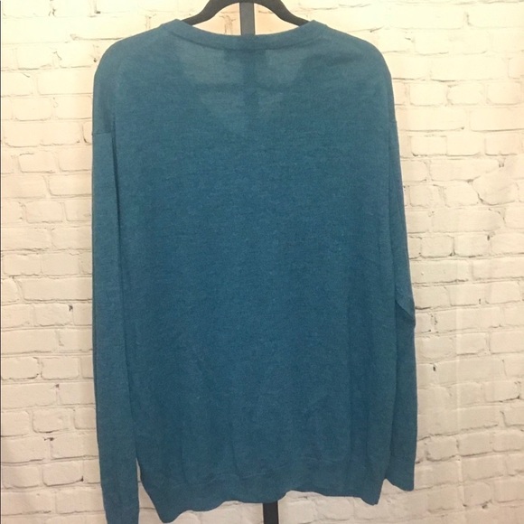 Turnberry Teal Extra Fine Marino Wool  Sweater - Picture 2 of 5